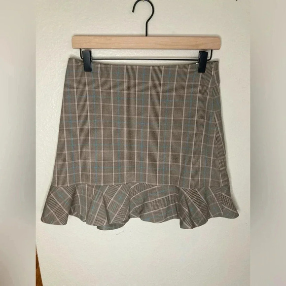 Aritzia Sunday Best Astala Skirt Plaid Gray Size 8 - Picture 4 of 6